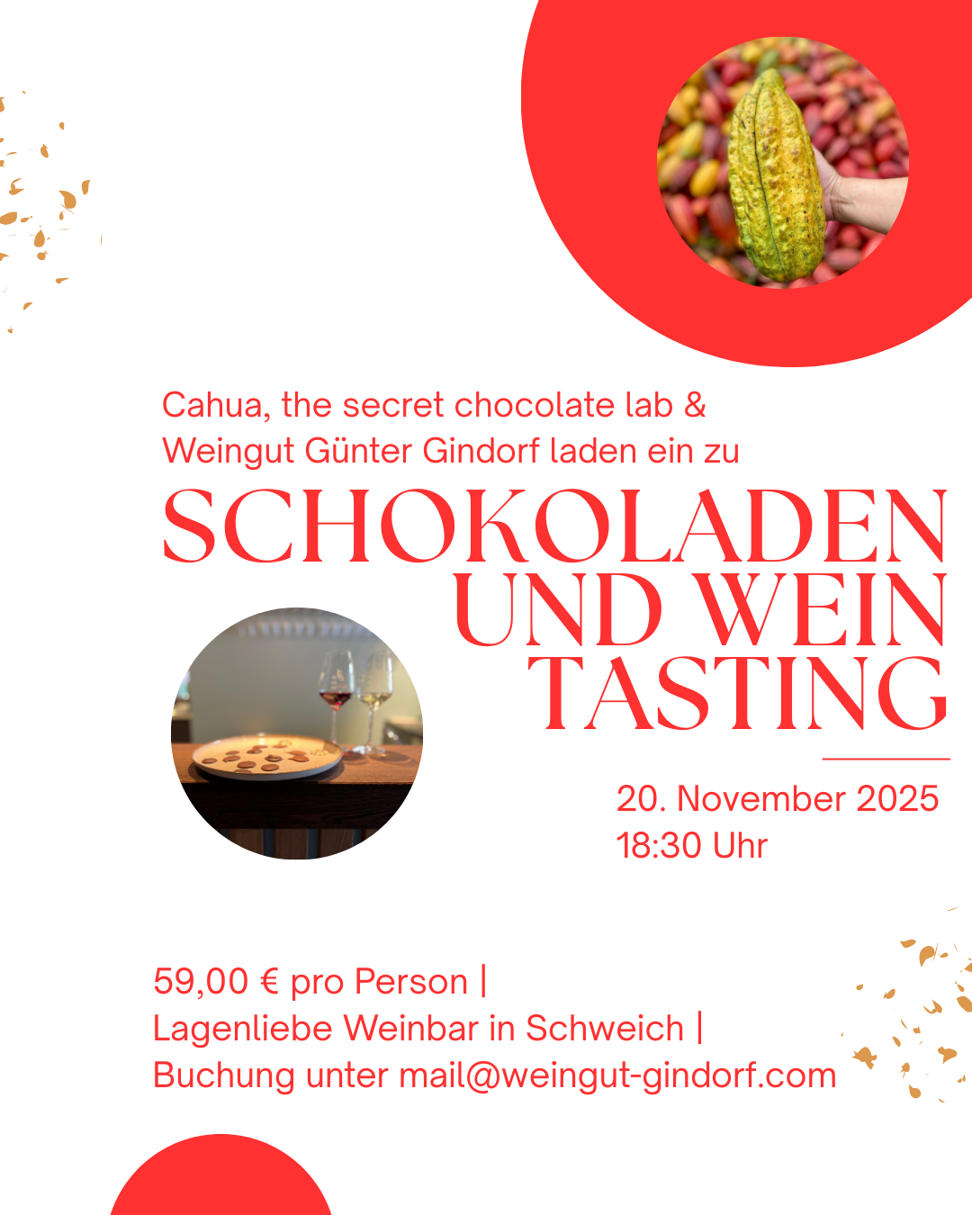 Neu: Schokoladen und Wein Tasting