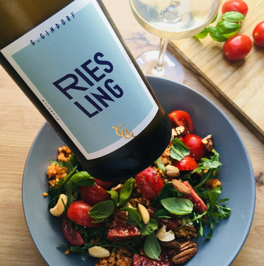 🥗 Bulgur-Rucola-Salat trifft Riesling – sommerlich leicht & genial kombiniert