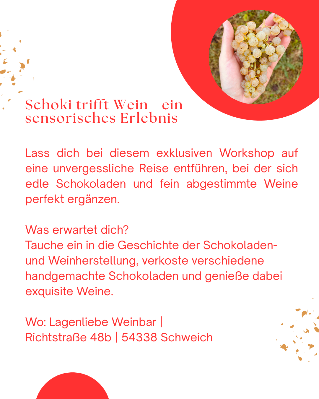 Dein Ticket Schokolade & Wein Tasting Digital